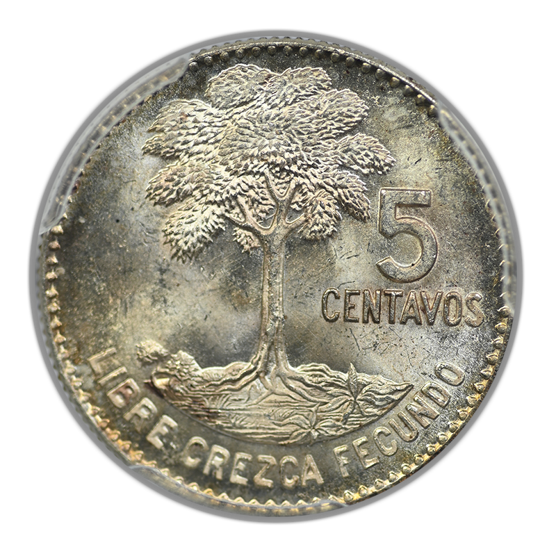 1960 Guatemala 5C Centavos PCGS MS65