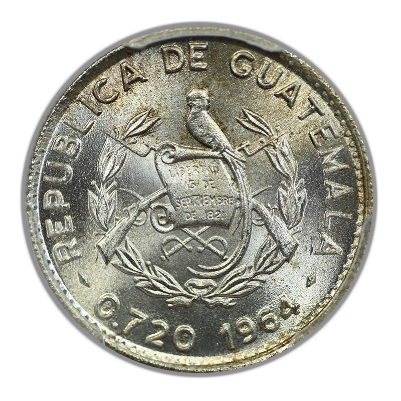 1964 Guatemala 5C Centavos PCGS MS67