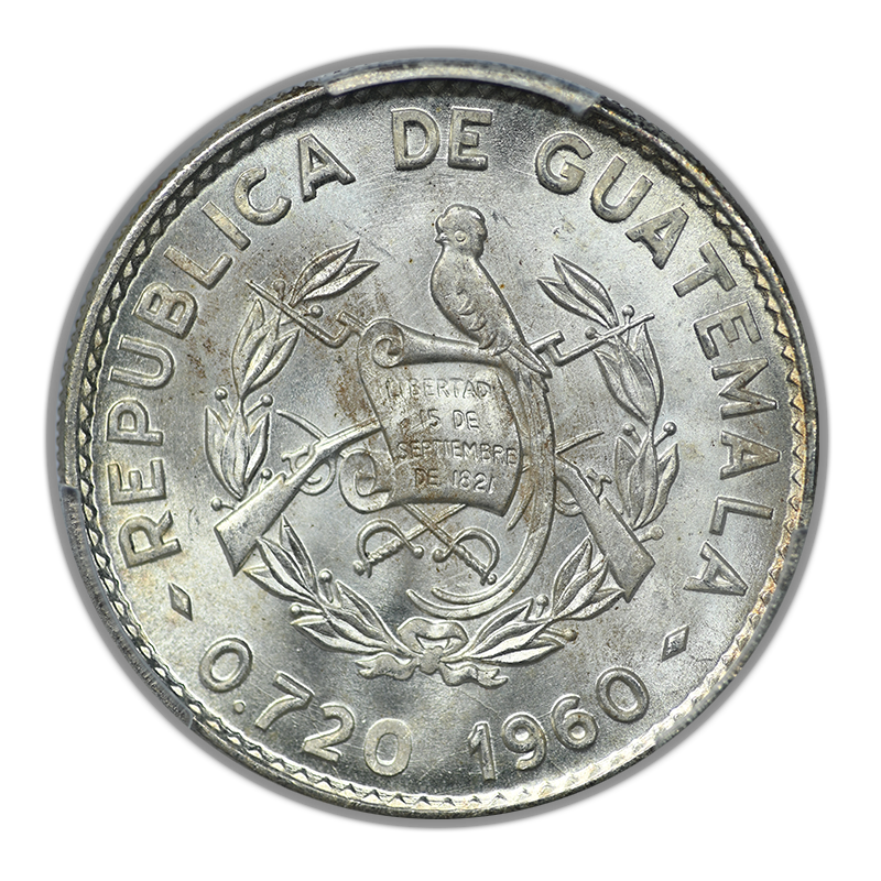 1960 Guatemala 10C Centavos PCGS MS66