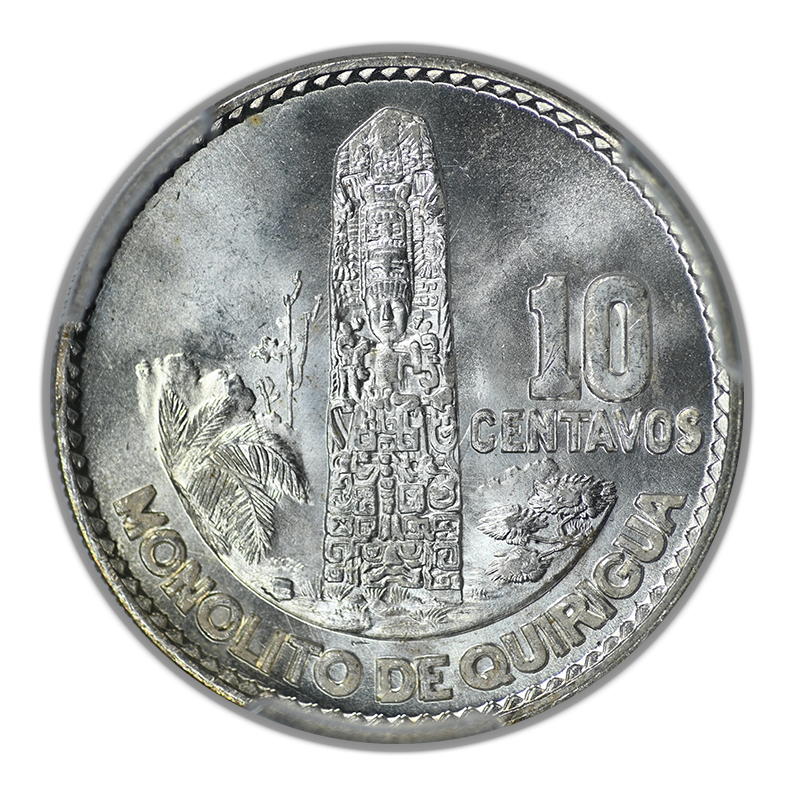 1960 Guatemala 10C Centavos PCGS MS66
