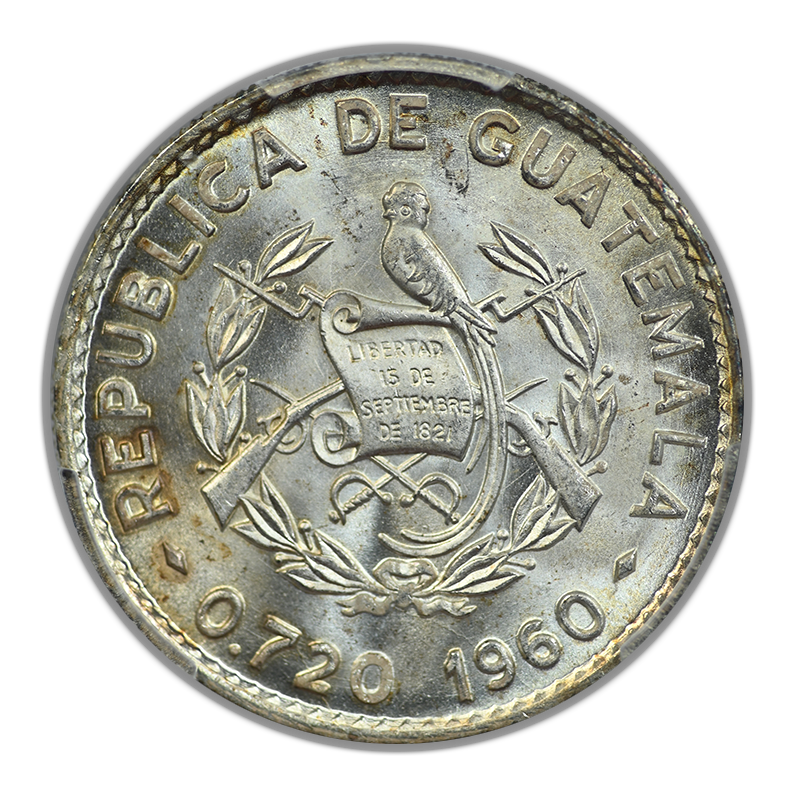 1960 Guatemala 10C Centavos PCGS MS66