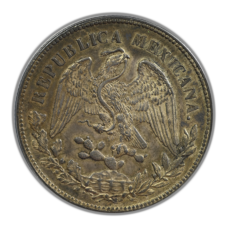 1902-Cn JQ Mexico Silver Peso PCGS AU58 KM-409