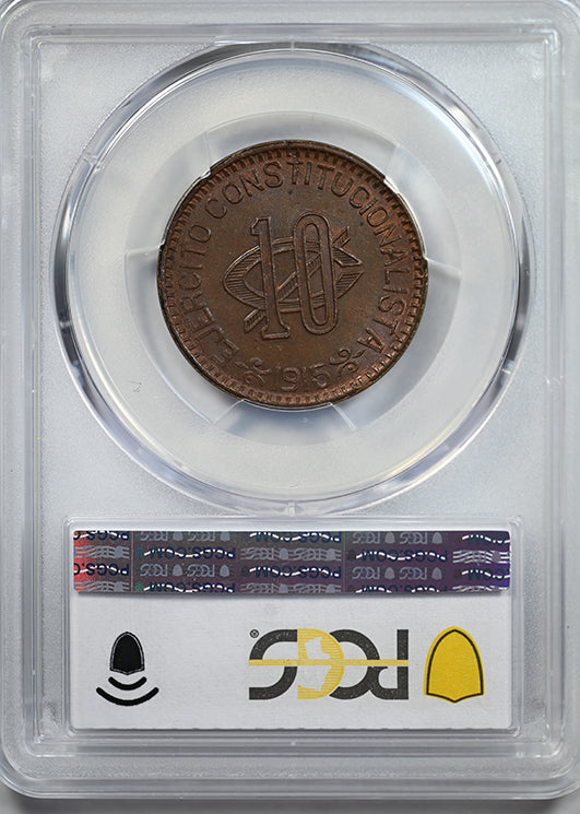 1915 Mexico Chihuahua 10C Centavos PCGS MS64BN KM-615
