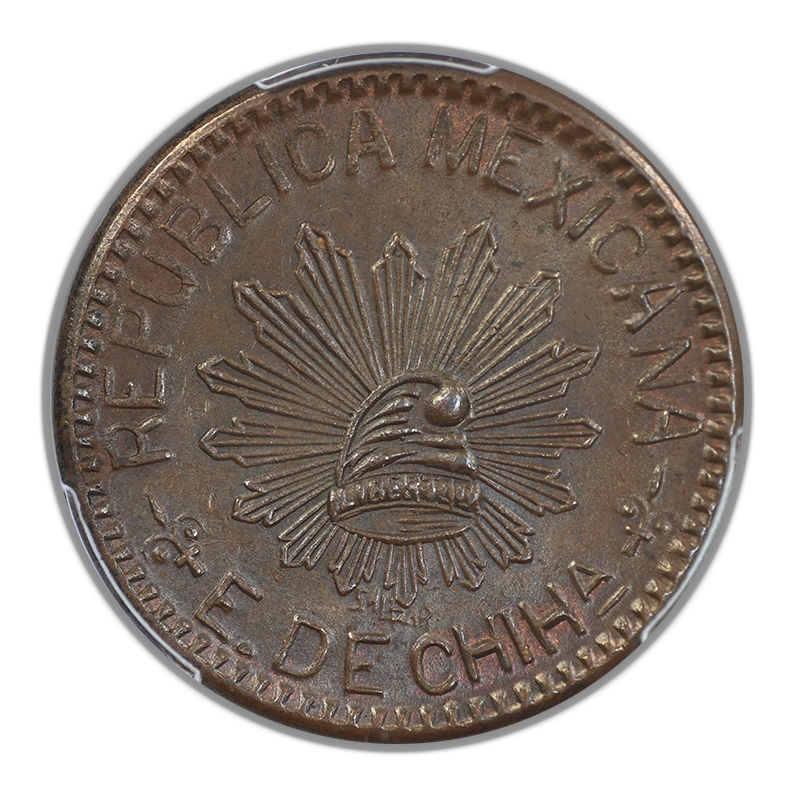 1915 Mexico Chihuahua 10C Centavos PCGS MS64BN KM-615