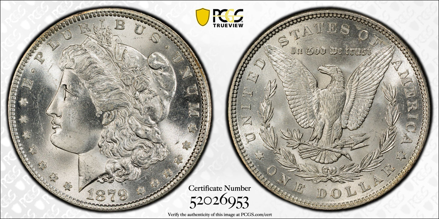 1879 Morgan Dollar $1 PCGS MS64+