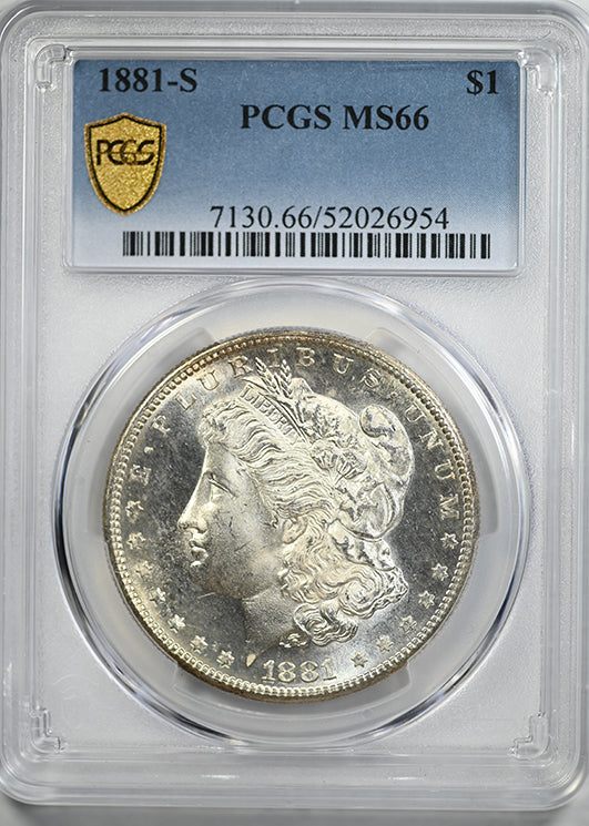 1881-S Morgan Dollar $1 PCGS MS66