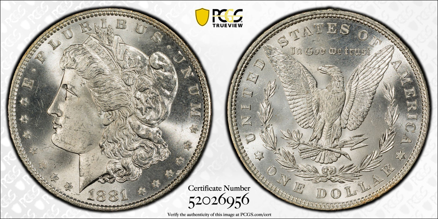 1881 Morgan Dollar $1 PCGS MS64