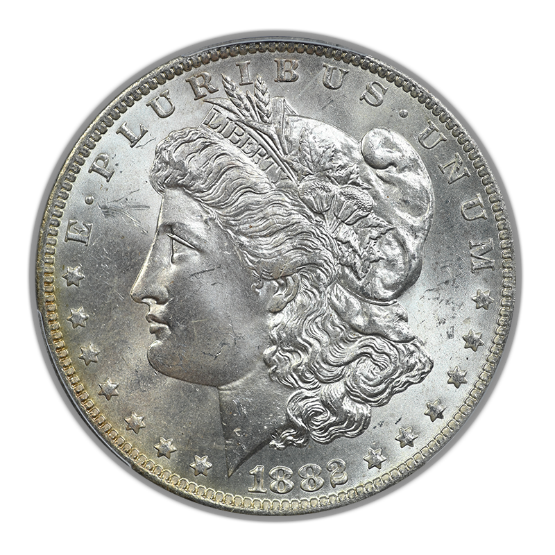 1882-O Morgan Dollar $1 PCGS MS64+