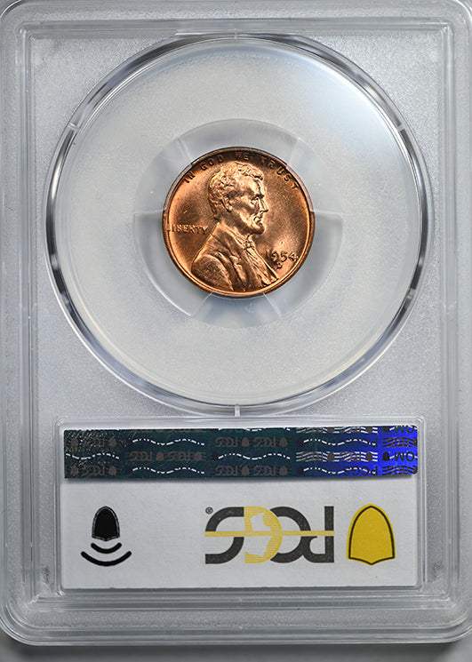 1954-D Lincoln Wheat Cent 1C PCGS MS64RB - TONED!