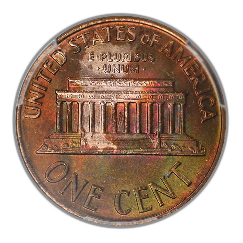 1961 Lincoln Memorial Cent 1C PCGS MS64RB - TONED!
