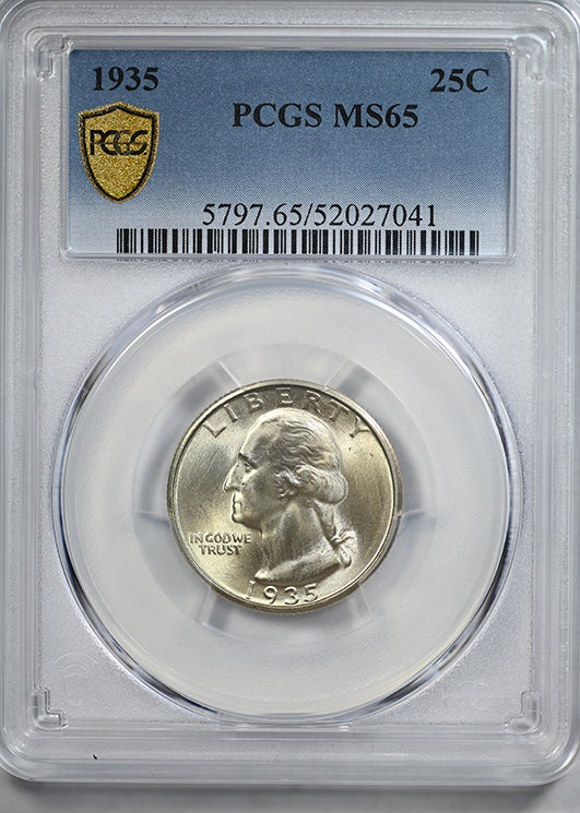 1935 Washington Quarter 25C PCGS MS65