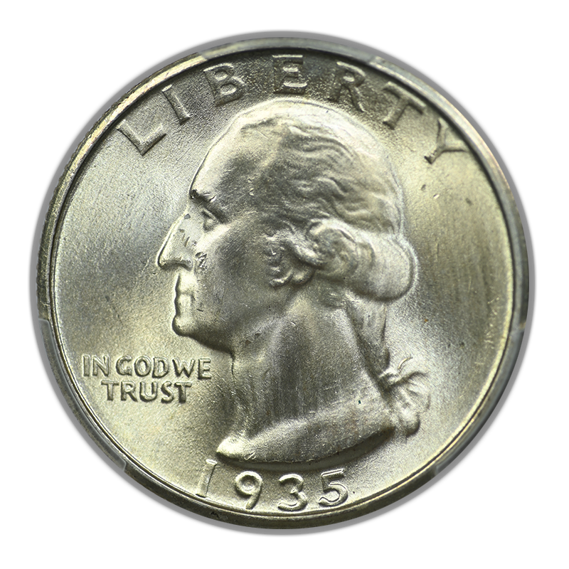 1935 Washington Quarter 25C PCGS MS65