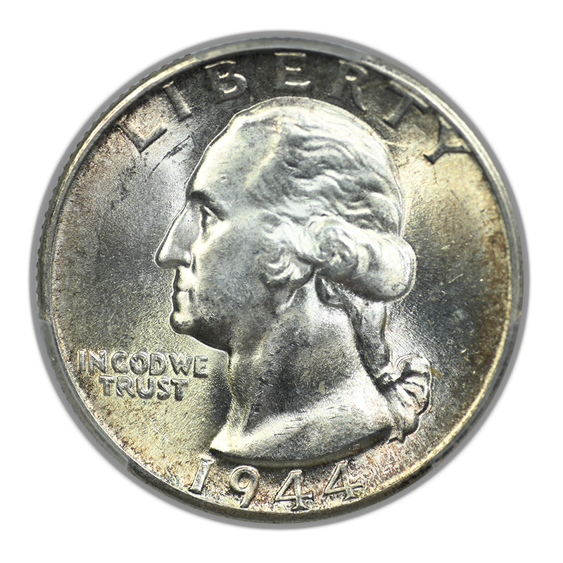 1944 Doubled Die Obverse Washington Quarter 25C PCGS MS64 - DDO, FS-101