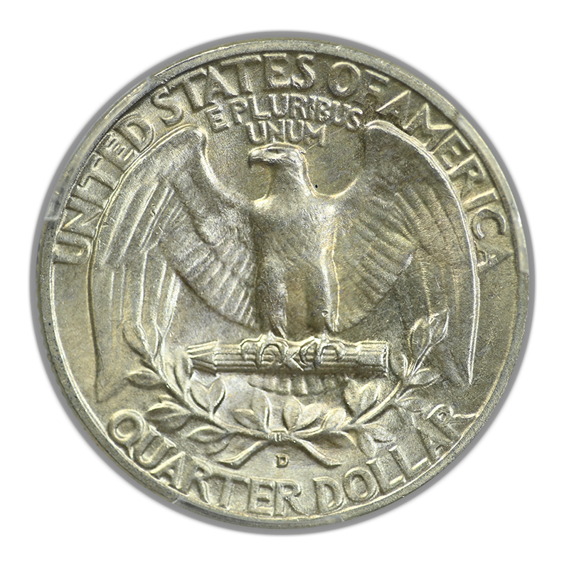 1951-D Doubled Die Obverse Washington Quarter 25C PCGS MS65