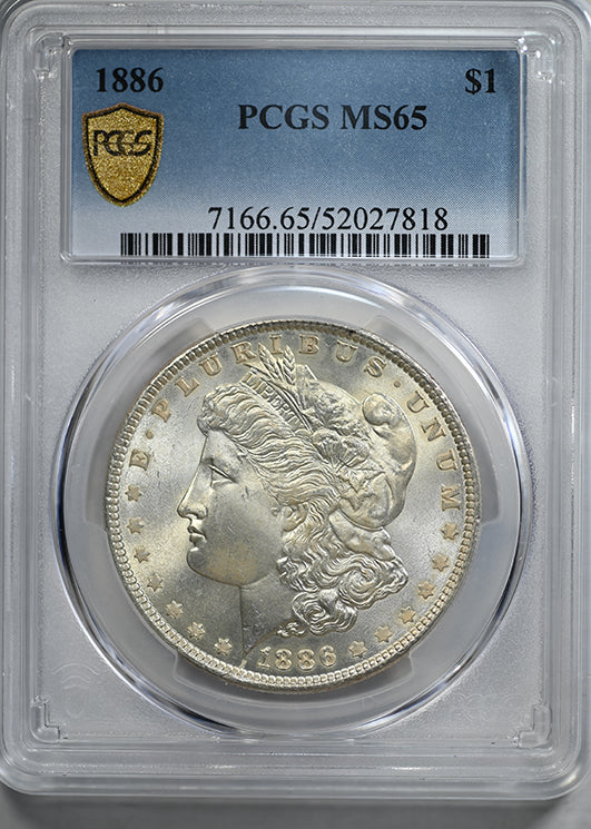 1886 Morgan Dollar $1 PCGS MS65