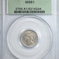 1887 Three Cent Nickel Piece 3CN PCGS MS61 OGH