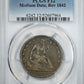 1842-O Liberty Seated Half Dollar 50C PCGS F12 - Medium Date, Reverse of 1842