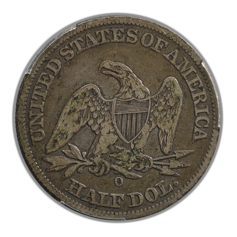 1842-O Liberty Seated Half Dollar 50C PCGS F12 - Medium Date, Reverse of 1842