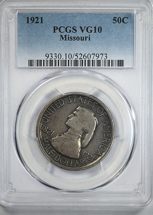 1921 Missouri Classic Commemorative Half Dollar 50C PCGS VG10 - Lowball
