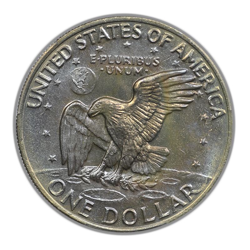 1973 Clad Eisenhower Ike Dollar $1 PCGS MS63 - TONED!