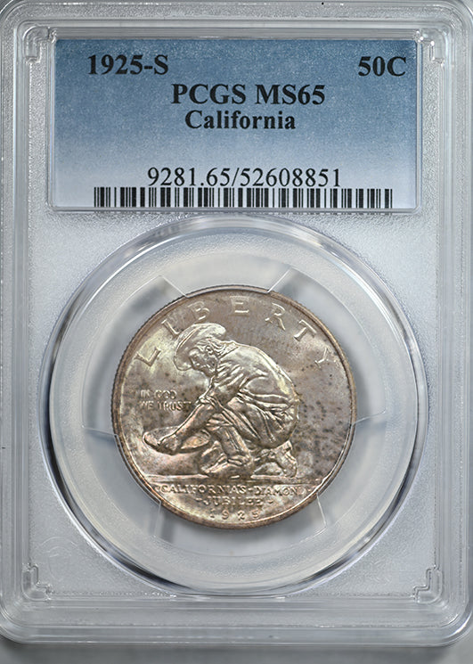 1925-S California Jubilee Classic Commemorative Half Dollar 50C PCGS MS65