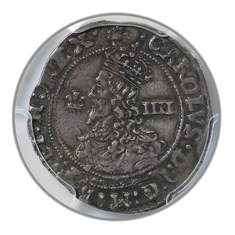 1644 Great Britain 4D Fourpence Groat PCGS AU50 S-2985 Oxford