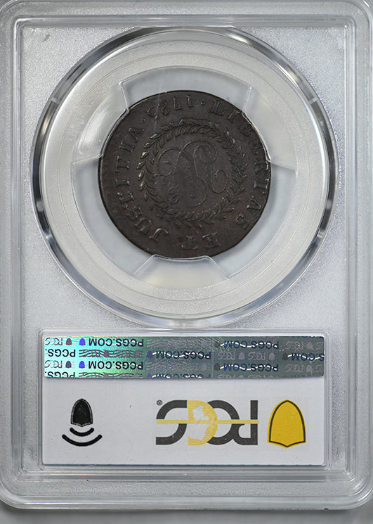 1785 Nova Constellatio Copper Colonial 1/2P Half Penny PCGS VF35 - Pointed Rays