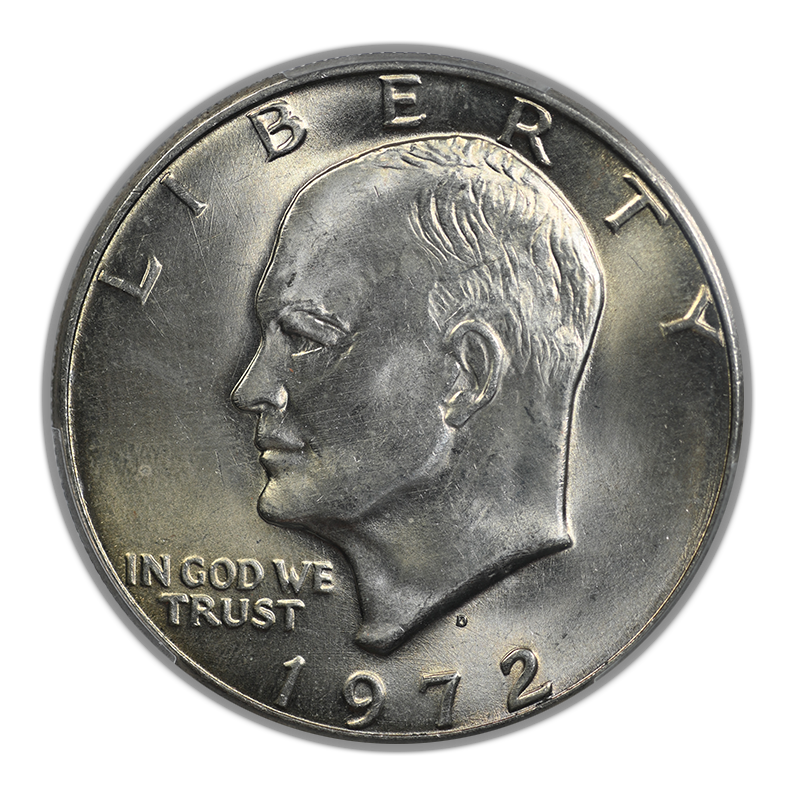 1972-D Clad Eisenhower Ike Dollar $1 PCGS MS64 CAC