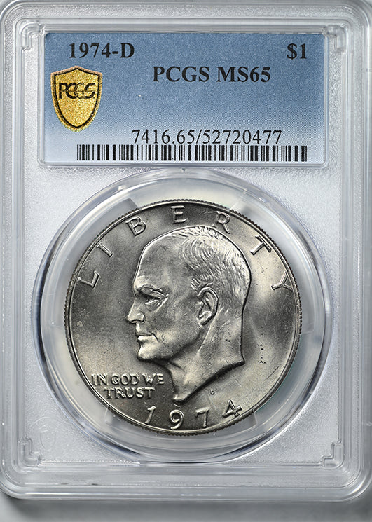 1974-D Clad Eisenhower Ike Dollar $1 PCGS MS65