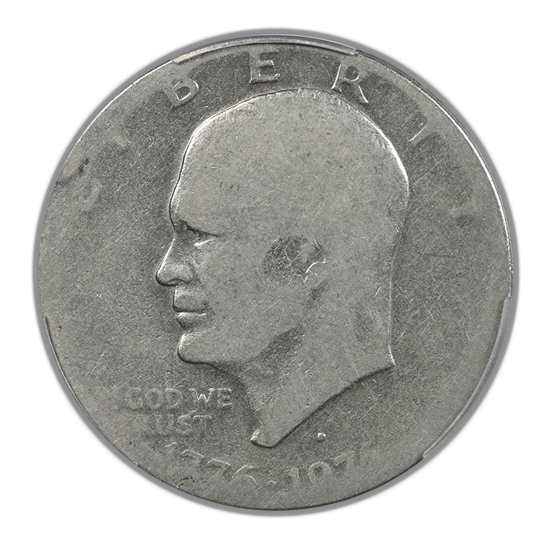 1976-D Type 2 Clad Eisenhower Ike Dollar $1 PCGS FR02 CAC - Lowball