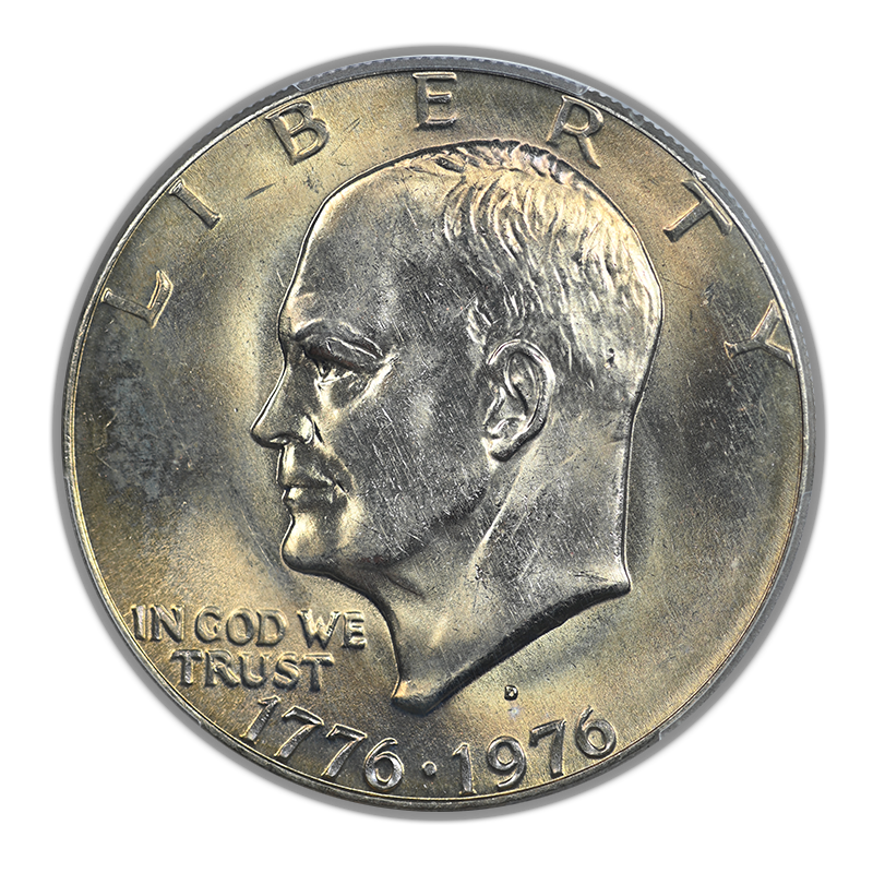1976-D Type 1 Clad Eisenhower Ike Dollar $1 PCGS MS66