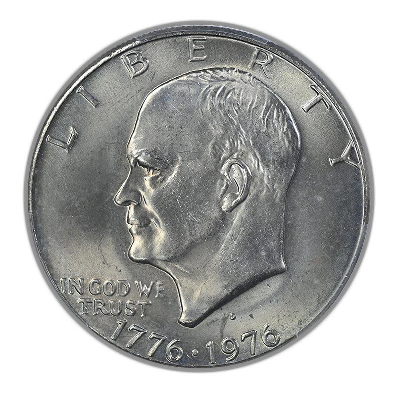 1976-D Type 1 Clad Eisenhower Ike Dollar $1 PCGS MS66 CAC