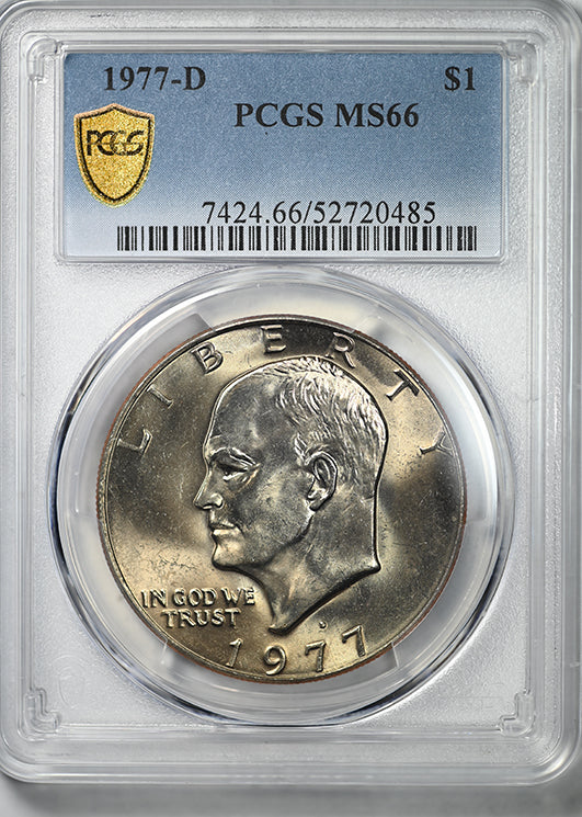 1977-D Clad Eisenhower Ike Dollar $1 PCGS MS66