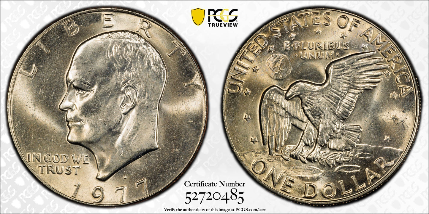1977-D Clad Eisenhower Ike Dollar $1 PCGS MS66