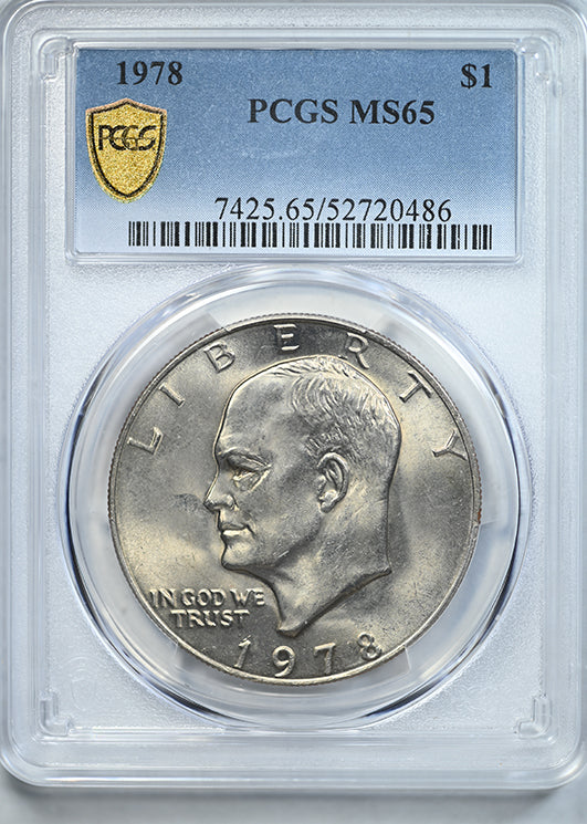 1978 Clad Eisenhower Ike Dollar $1 PCGS MS65
