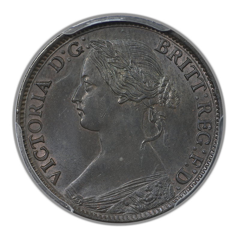 1860 Great Britain 1/4D Farthing PCGS MS64BN S-3958 Toothed Border