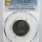 1754 Great Britain 1/4D Farthing PCGS MS62BN S-3722