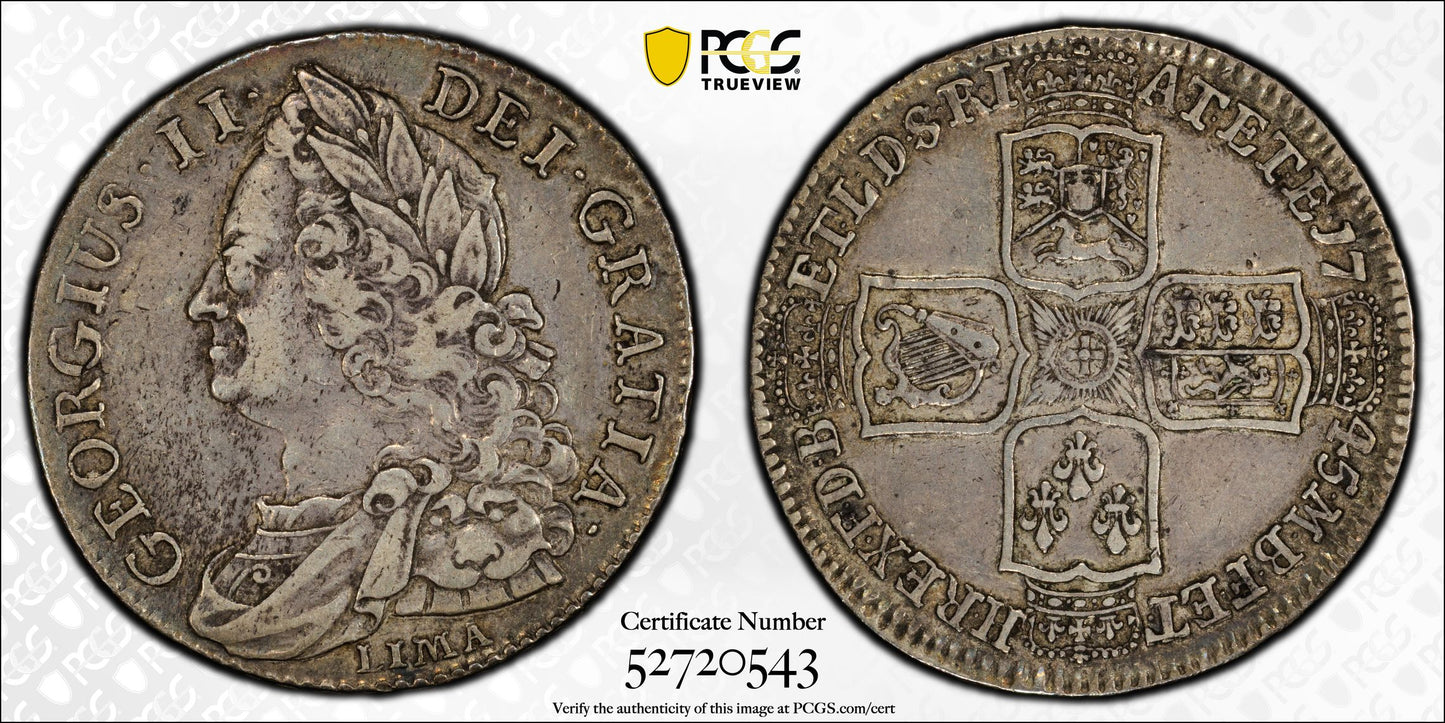 1745 Great Britain 1/2C Half Crown PCGS XF45 S-3695 LIMA