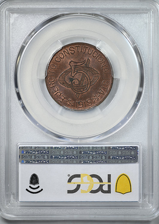 1915 Mexico Chihuahua 5C Centavos PCGS MS63BN KM-613