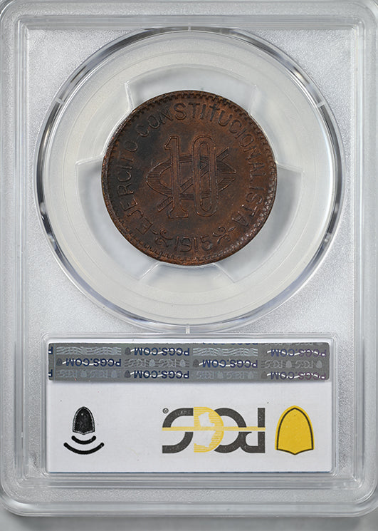 1915 Mexico Chihuahua 5C Centavos PCGS MS62BN KM-615