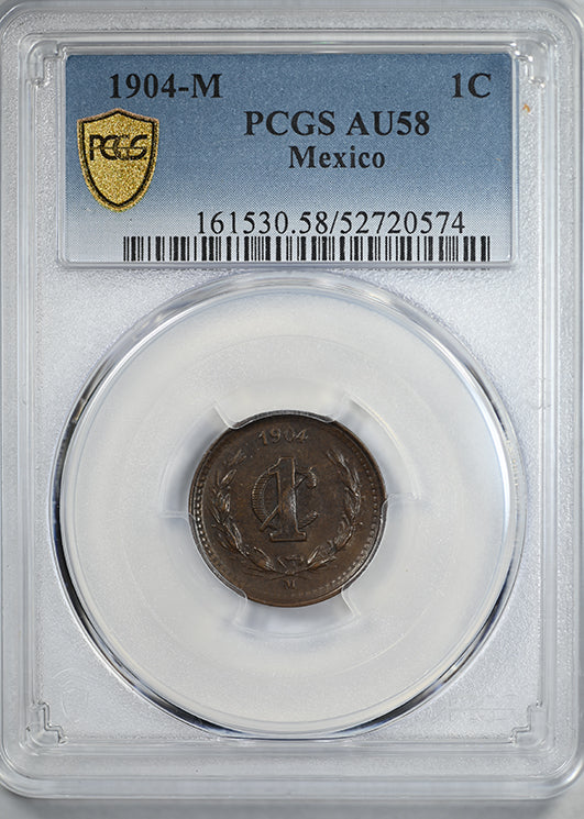 1904-M Mexico 1C Centavo PCGS AU58