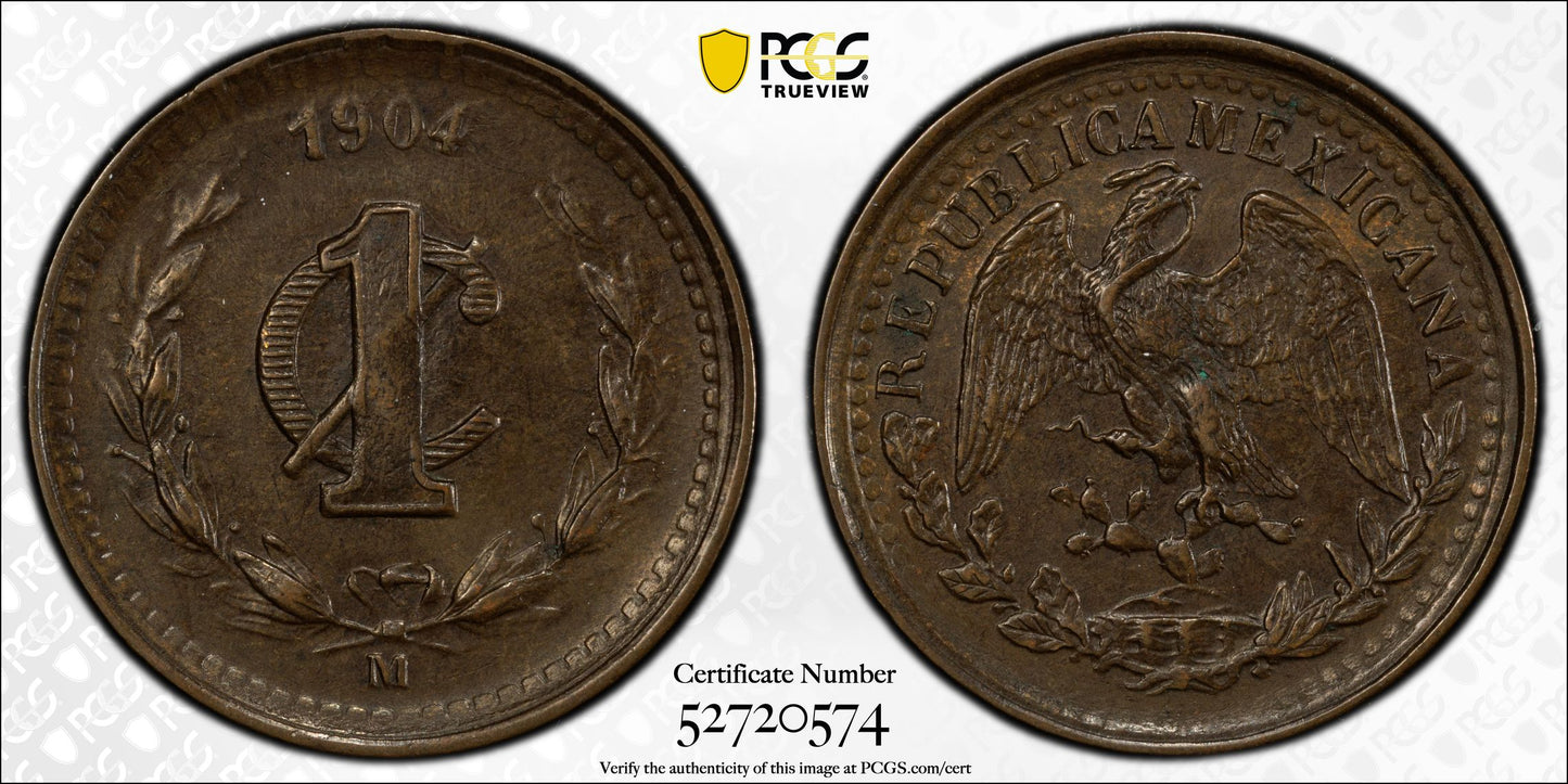 1904-M Mexico 1C Centavo PCGS AU58