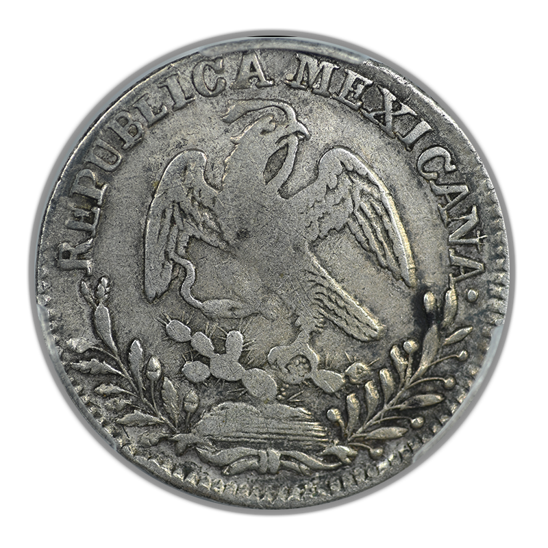1833/2-Zs OM Mexico Real PCGS VF25
