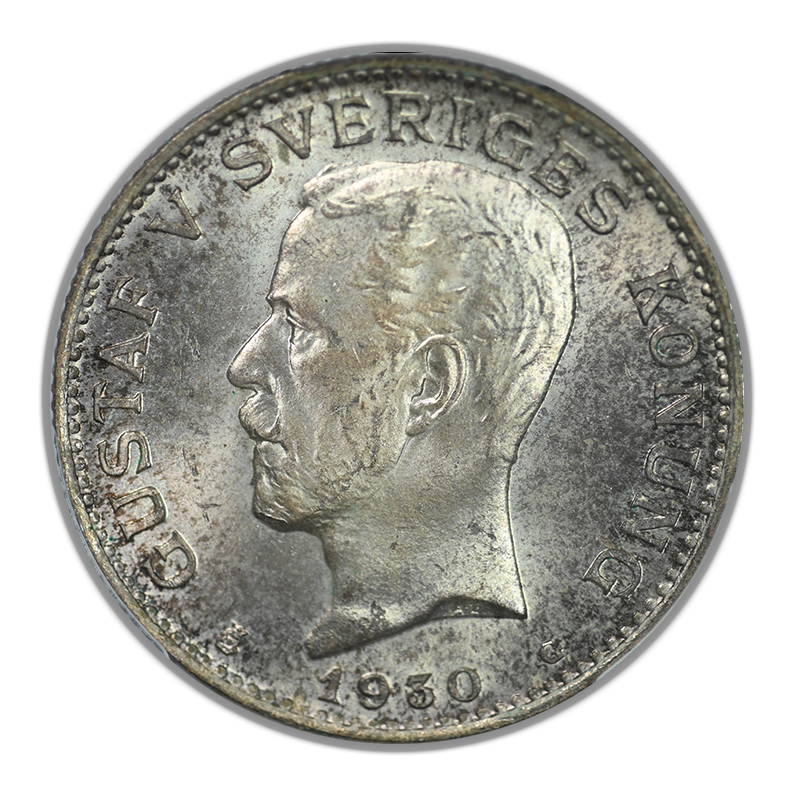 1930-G Sweden Krona PCGS MS65