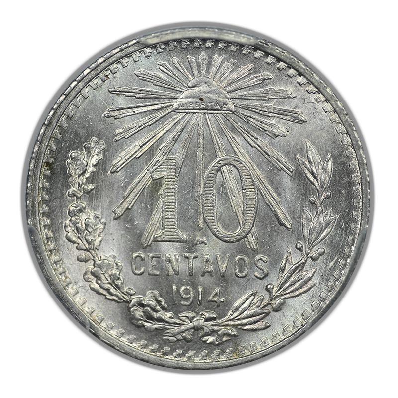 1914-M Mexico 10C Centavos PCGS MS66
