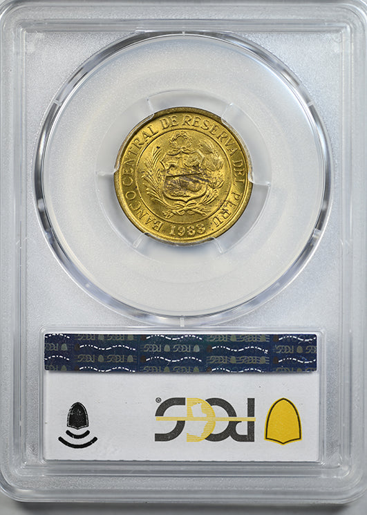 1983-LIMA Peru 5S Sol PCGS MS65 KM-271 - TOP POP!