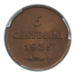 1935-R San Marino 5C Centesimi PCGS MS65RB