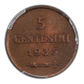 1935-R San Marino 5C Centesimi PCGS MS66RB - TOP POP!