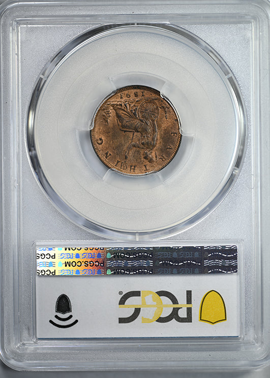 1891 Great Britain 1/4D Farthing PCGS MS64RB S-3958
