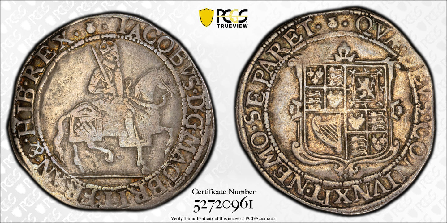 (1621-23) Great Britain 1/2C Half Crown PCGS VF30 S-2666 Thistle - TOP POP!